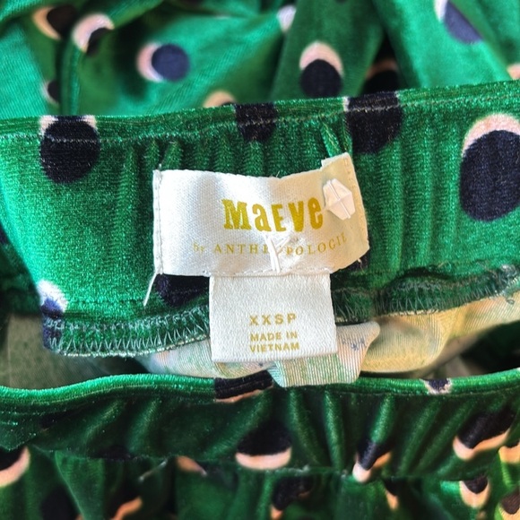 Maeve Green Midi A-Line Skirt with Pleats XXSP - Picture 5 of 7